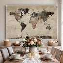 World Map Canvas Print – Detailed Map of the World Adventure