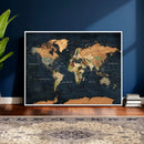 Vintage World Map Canvas Wall Art – Detailed Map with by MyGreatCanvas | Canvas Wall Art Prints | Photo Prints & Wall Decor
