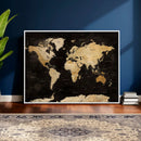 Extra Large World Map Canvas Print – Detailed Map Classic