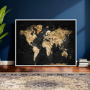 World Map Canvas Wall Art with Famous Landmarks – Framed by MyGreatCanvas | Canvas Wall Art Prints | Photo Prints & Wall Decor