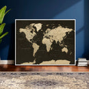 World Map Canvas Print – Framed World Map Wall Art for