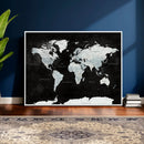 World Map Canvas Print – Framed Push Pin Wall Art, Color by MyGreatCanvas | Canvas Wall Art Prints | Photo Prints & Wall Decor