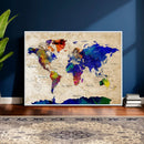 Watercolor World Map Canvas Print – Framed Wall Art for by MyGreatCanvas | Canvas Wall Art Prints | Photo Prints & Wall Decor