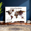 Custom Push Pin World Map Wall Art Canvas Print – by MyGreatCanvas | Canvas Wall Art Prints | Photo Prints & Wall Decor