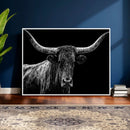Vintage Texas Longhorn Bull Wall Art Canvas Print, Texas Cow by MyGreatCanvas | Canvas Wall Art Prints | Photo Prints & Wall Decor