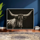 Vintage Texas Longhorn Bull Wall Art Canvas Print, Cow by MyGreatCanvas | Canvas Wall Art Prints | Photo Prints & Wall Decor