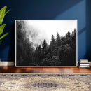 Black White Forest Wall Art Canvas Print, Misty Pine Tree by MyGreatCanvas | Canvas Wall Art Prints | Photo Prints & Wall Decor