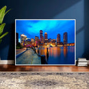 Boston Wall Art Canvas Print, Boston City Downtown Night by MyGreatCanvas | Canvas Wall Art Prints | Photo Prints & Wall Decor
