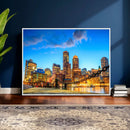 Boston Wall Art Canvas Print, Boston City Downtown Night by MyGreatCanvas | Canvas Wall Art Prints | Photo Prints & Wall Decor