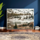 Snowy Mountain Landscape Wall Art Canvas Print, Alpine Pine by MyGreatCanvas | Canvas Wall Art Prints | Photo Prints & Wall Decor