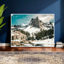 Snowy Mountain Wall Art Canvas Print, Alpine Pine Forest by MyGreatCanvas | Canvas Wall Art Prints | Photo Prints & Wall Decor