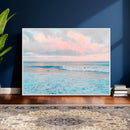 Ocean Wave Wall Art Canvas Print, Pastel Surf Seascape