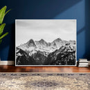 Black and White Mountain Wall Art Canvas Print, Snowy Alpine by MyGreatCanvas | Canvas Wall Art Prints | Photo Prints & Wall Decor