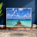 Caribbean Ocean Pier Seascape Wall Art Canvas Print, by MyGreatCanvas | Canvas Wall Art Prints | Photo Prints & Wall Decor