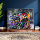 Graffiti Motorcycle Wall Art Canvas Print, Urban Street Art by MyGreatCanvas | Canvas Wall Art Prints | Photo Prints & Wall Decor