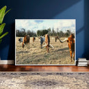 Texas Longhorn Wall Art Canvas Print, Western Ranch Cattle by MyGreatCanvas | Canvas Wall Art Prints | Photo Prints & Wall Decor