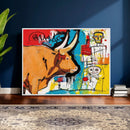 Basquiat Style Bull Graffiti Wall Art Canvas Print, Street by MyGreatCanvas | Canvas Wall Art Prints | Photo Prints & Wall Decor