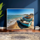 Coastal Fishing Boats Wall Art Canvas Print, Sunset Beach by MyGreatCanvas | Canvas Wall Art Prints | Photo Prints & Wall Decor