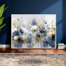 Large Abstract Flowers Wall Art Canvas Print – Gold and Blue by MyGreatCanvas | Canvas Wall Art Prints | Photo Prints & Wall Decor