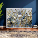Abstract Floral Wall Art Canvas Print – Gold and Blue by MyGreatCanvas | Canvas Wall Art Prints | Photo Prints & Wall Decor