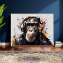 Dj Monkey Wall Art Canvas Print – Colorful Pop Art Banksy by MyGreatCanvas | Canvas Wall Art Prints | Photo Prints & Wall Decor