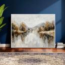 Neutral Abstract Lake Landscape Wall Art Canvas Print by MyGreatCanvas | Canvas Wall Art Prints | Photo Prints & Wall Decor