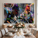 Graffiti Baseball Player Street Art Wall Art Canvas Print
