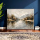 Neutral Abstract River Landscape Wall Art Canvas Print by MyGreatCanvas | Canvas Wall Art Prints | Photo Prints & Wall Decor