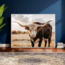 Texas Longhorn Bull Rustic Wall Art Canvas Print, Western by MyGreatCanvas | Canvas Wall Art Prints | Photo Prints & Wall Decor