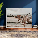 Texas Longhorn Bull Rustic Wall Art Canvas Print by MyGreatCanvas | Canvas Wall Art Prints | Photo Prints & Wall Decor