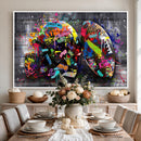 Graffiti American Football Helmet Street Art Wall Art Canvas