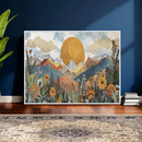Boho Mountain Landscape Large Wall Art, Horizontal Gold by MyGreatCanvas | Canvas Wall Art Prints | Photo Prints & Wall Decor