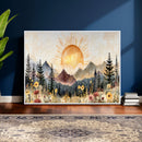 Boho Mountain Landscape Large Wall Art, Horizontal Gold by MyGreatCanvas | Canvas Wall Art Prints | Photo Prints & Wall Decor