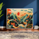 Yayoi Kusama Boho Mountain Landscape Large Wall Art, by MyGreatCanvas | Canvas Wall Art Prints | Photo Prints & Wall Decor
