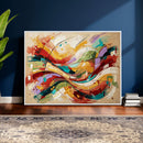Geometric Abstract Wall Art Canvas Print, Orange Blue by MyGreatCanvas | Canvas Wall Art Prints | Photo Prints & Wall Decor