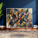 Geometric Abstract Wall Art Canvas Print, Orange Blue by MyGreatCanvas | Canvas Wall Art Prints | Photo Prints & Wall Decor