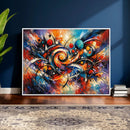 Geometric Abstract Wall Art Canvas Print, Orange Blue by MyGreatCanvas | Canvas Wall Art Prints | Photo Prints & Wall Decor
