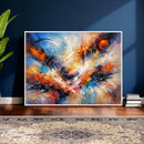 Lyrical Abstraction Wall Art Canvas Print, Orange Blue by MyGreatCanvas | Canvas Wall Art Prints | Photo Prints & Wall Decor