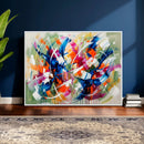 Geometric Abstract Wall Art Canvas Print, Orange Blue by MyGreatCanvas | Canvas Wall Art Prints | Photo Prints & Wall Decor