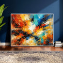Lyrical Abstract Wall Art Canvas Print, Orange Blue Abstract by MyGreatCanvas | Canvas Wall Art Prints | Photo Prints & Wall Decor
