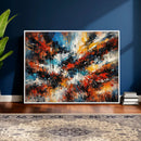 Lyrical Abstrac Wall Art Canvas Print, Orange Blue Abstract by MyGreatCanvas | Canvas Wall Art Prints | Photo Prints & Wall Decor