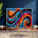 Geometric Abstract Wall Art Canvas Print, Orange Blue by MyGreatCanvas | Canvas Wall Art Prints | Photo Prints & Wall Decor