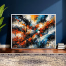 Geometric Abstract Wall Art Canvas Print, Orange Blue by MyGreatCanvas | Canvas Wall Art Prints | Photo Prints & Wall Decor