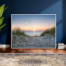 Sandy Dune Path Sunset Canvas Wall Art — Seagulls Beach by MyGreatCanvas | Canvas Wall Art Prints | Photo Prints & Wall Decor