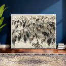Cowboy Cattle Drive Canvas Wall Art, Western Longhorn Herd by MyGreatCanvas | Canvas Wall Art Prints | Photo Prints & Wall Decor