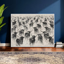 Texas Longhorn Drawing Canvas Wall Art, Western Cattle by MyGreatCanvas | Canvas Wall Art Prints | Photo Prints & Wall Decor