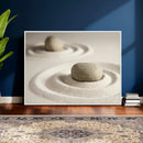 Zen Garden Stone Sand Canvas | Japanese Rock Garden Wall Art by MyGreatCanvas | Canvas Wall Art Prints | Photo Prints & Wall Decor