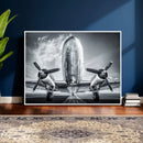 Propeller Plane Wall Art Canvas Print, Black and White by MyGreatCanvas | Canvas Wall Art Prints | Photo Prints & Wall Decor