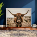 Texas Longhorn Bull Wall Art Canvas Print, Western Farmhouse by MyGreatCanvas | Canvas Wall Art Prints | Photo Prints & Wall Decor