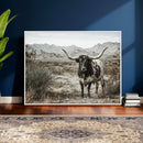 Texas Longhorn Bull Wall Art Canvas Print, Western Farmhouse by MyGreatCanvas | Canvas Wall Art Prints | Photo Prints & Wall Decor